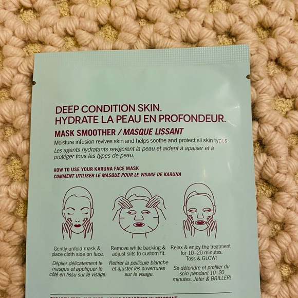NWT Karuna Anti-Oxidant Natural Facial Sheet Mask: - Picture 2 of 2